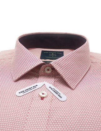 Singapore Collection Red Anchor Print Slim / Tailored Fit Long Sleeve Shirt