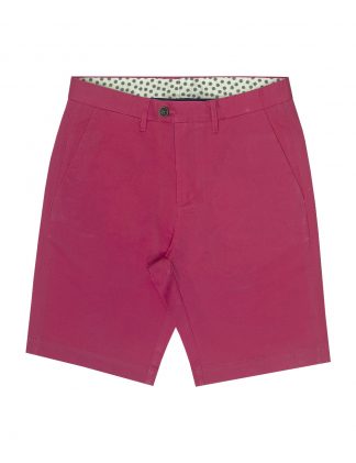 Teaberry Pink Cotton Stretch Slim Fit Casual Shorts - CSA14.5