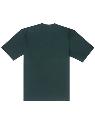 Deep Green Tencel Border Pocket Oversized T-shirt