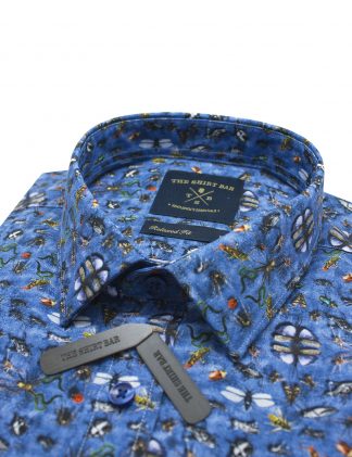 Insect Kingdom Print SG Inspired Italian Fabric Custom/Relaxed Fit Short Sleeve Shirt