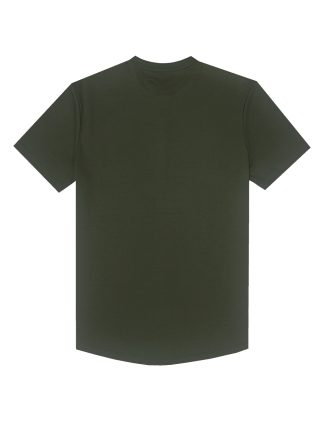 Green Pima Cotton Short Sleeve Henley T-shirt - TS7A6P.6
