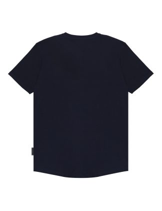 Solid Navy Blue Premium Cotton Stretch Short Sleeve Henley T Shirt - TS8A3.7