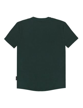 Solid Green Premium Cotton Stretch Short Sleeve Henley T-Shirt