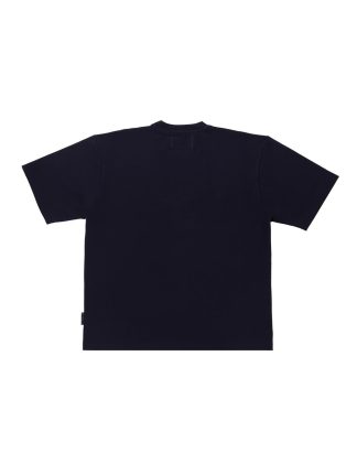 Solid Navy IMPACT Embroidery Tencel Oversized T-Shirt - TS6B28T.10