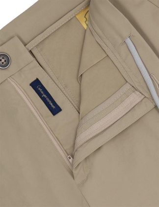 Solid Khaki Brown Nylon Spandex Slim Fit Drawstring Three Quarter Pants- CP1D23.5