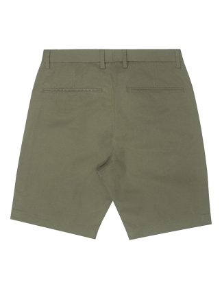 Solid Biege Brown Printed Cotton Stretch Slim Fit Shorts- CS1C9.7