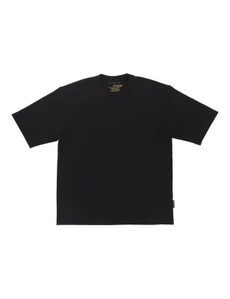 Solid Black Tencel Oversized IMPACT Print T-Shirt - TS6B19T.10
