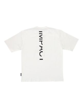 Solid White Tencel Oversized IMPACT Print T-Shirt - TS6B20T.10