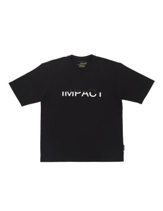 Black Tencel Oversized IMPACT Print T-Shirt