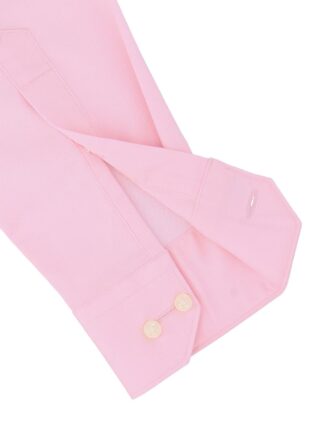 Everyday Comfort Collection: Solid Pink Double-Ply Multi-Way Stretch Slim/Tailored Fit Long Sleeve Shirt - SF1AF5.NOS